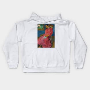 Faaturuma (Melancholic) by Paul Gauguin Kids Hoodie